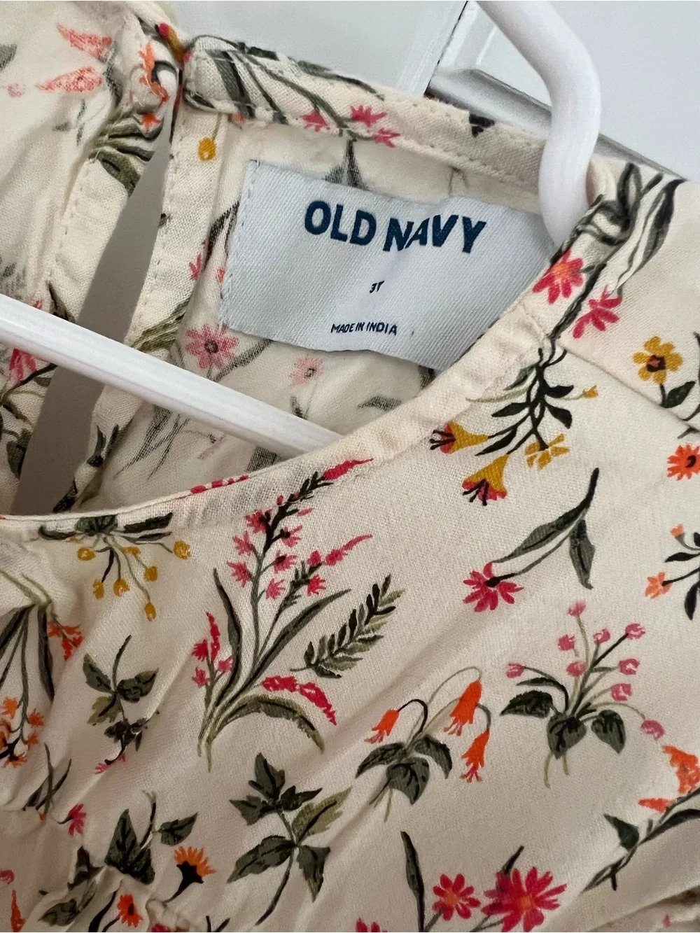 Old Navy Cream Floral Dress